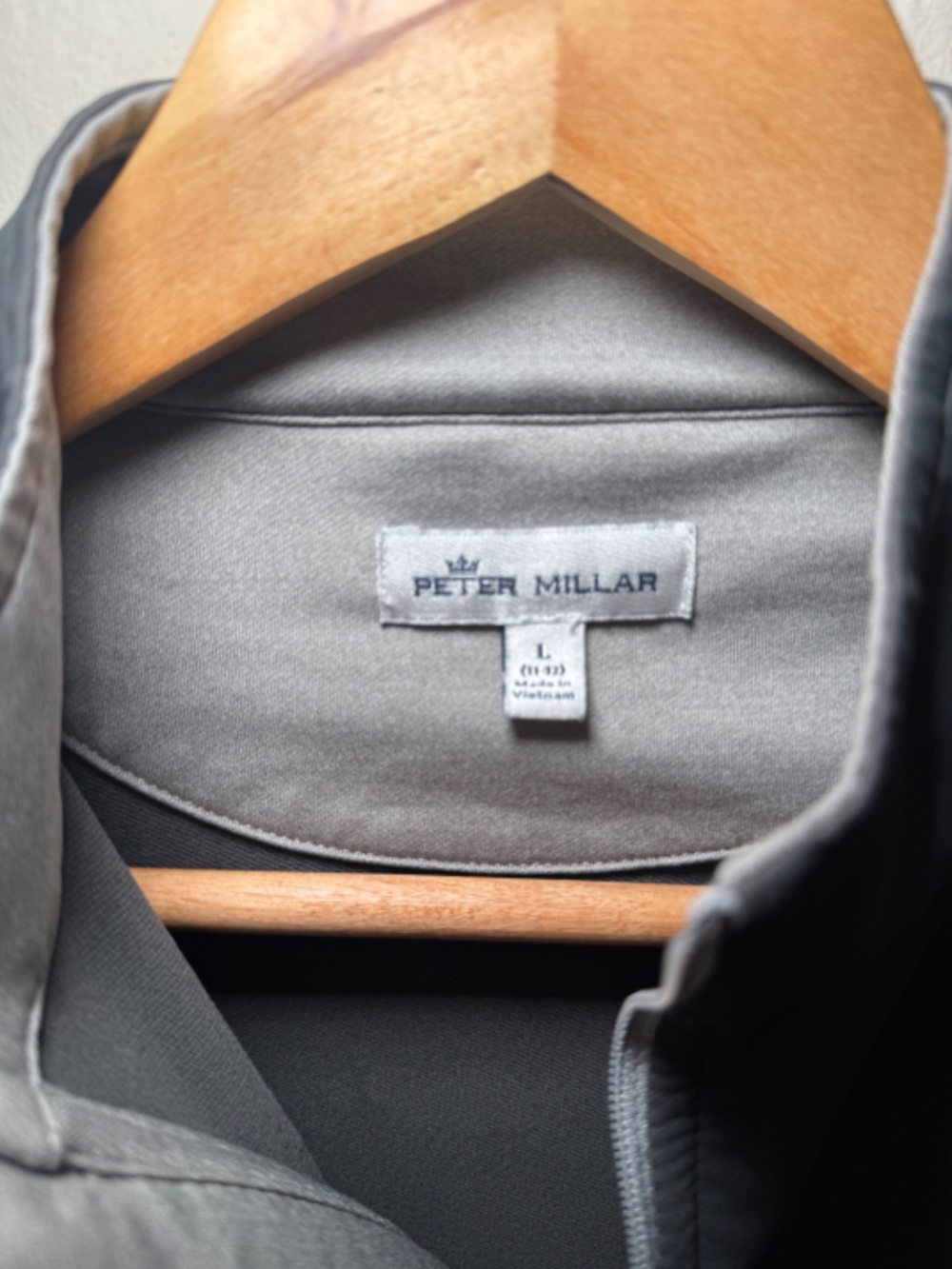 Peter Millar Youth Large 1/4 Zip Pullover Gray Performance Golf Jacket 11-12 - Picture 3 of 5